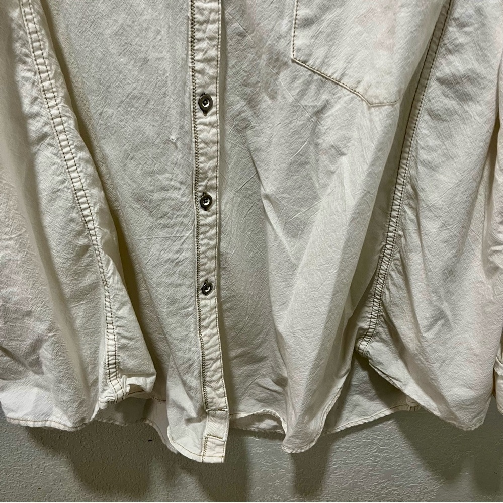 We The Free Cream Casual Button Down Shirt Shacket - Picture 4 of 13